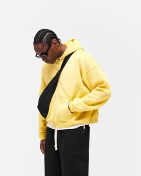 Initial Boxy Zip Through Hoodie