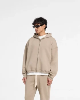 Initial Boxy Zip Through Hoodie