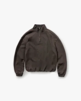 Initial Funnel Neck Quarter Zip Sweatshirt