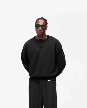 Initial Henley Collar Sweater