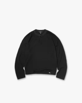 initial henley waffle long sleeve t shirt 1 280x350 - Initial Henley Waffle Long Sleeve T-Shirt