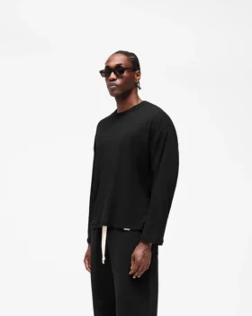Initial Sheer Rib Long Sleeve T-Shirt
