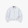 Long Sleeve Sheer Stripe Boxy Shirt