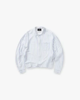 Long Sleeve Sheer Stripe Boxy Shirt