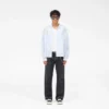 Long Sleeve Sheer Stripe Boxy Shirt