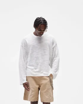 Long Sleeve Slub Knit T-Shirt