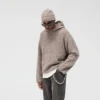 Textured Borg Hoodie