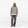 Textured Borg Hoodie